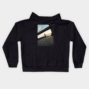 NYC: Manhattan & Brooklyn Bridge 2 Kids Hoodie